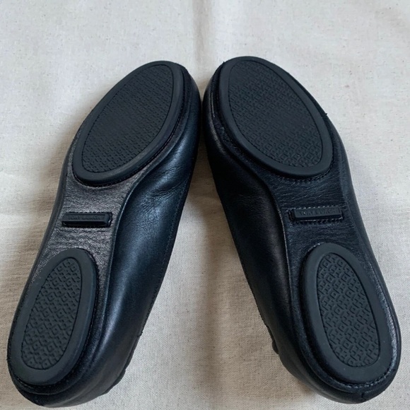 Tory Burch Sz 6M Black Leather Ballet Flats - Picture 5 of 6